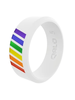 Rainbow Pride Flag Modern Silicone Ring