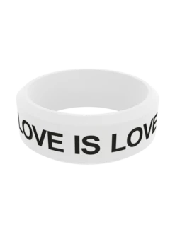 Black Love Is Love Modern Silicone Ring -Silicone Jewelry & Accessories QLO.ProudLaunch.PDP .LoveisLoveBlack.Horizontal.Customizer