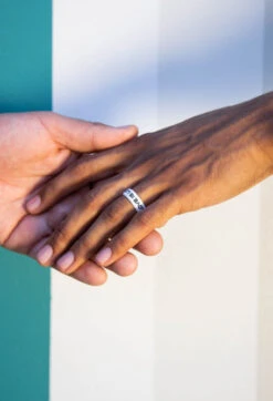 Black Love Is Love Modern Silicone Ring -Silicone Jewelry & Accessories QLO.ProudLaunch.PDP .LoveisLoveBlack.Hover