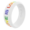 Rainbow Love Is Love Modern Silicone Ring -Silicone Jewelry & Accessories QLO.ProudLaunch.PDP .LoveisLoveRainbow.Vertical