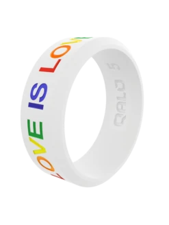 Rainbow Love Is Love Modern Silicone Ring