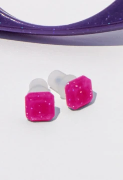 Emme Solar Spell Earrings -Silicone Jewelry & Accessories QLO.Solar .Spell .Functional.Jewelry.Emme .Earring.Pink .eCom .PDP .Hover .1