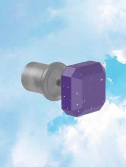 Emme Solar Spell Earrings -Silicone Jewelry & Accessories QLO.Solar .Spell .Functional.Jewelry.Emme .Earring.Purple.eCom .PDP .4