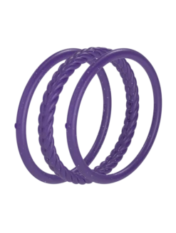 Women's Solar Spell Essential Bangles -Silicone Jewelry & Accessories QLO.Solar .Spell .Functional.Jewelry.Essential.Bangles.Purple.eCom .PDP .1