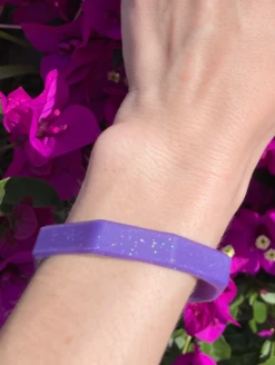 Women's Solar Spell Lake Bracelet -Silicone Jewelry & Accessories QLO.Solar .Spell .Functional.Jewelry.Lake .Bracelet.Purple.eCom .PDP .4