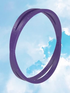 Women's Solar Spell Saturn Bracelet -Silicone Jewelry & Accessories QLO.Solar .Spell .Functional.Jewelry.Saturn.Bracelet.Purple.eCom .PDP .4