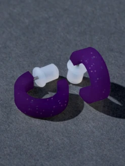 Step Solar Spell Earrings -Silicone Jewelry & Accessories QLO.Solar .Spell .Functional.Jewelry.Step .Earring.Purple.eCom .PDP .3