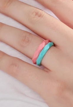 Women's Natural Stone Drift Double Stack -Silicone Jewelry & Accessories QLO.Stackables.NaturalStone.Drift .Women Hover