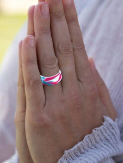 Switch Wodapalooza Tie-Dye/White Silicone Ring -Silicone Jewelry & Accessories QLO.TieDyeSwitch.Lifestyle1