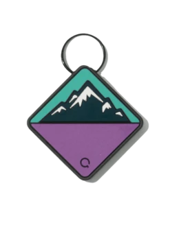 QALO TraQ Bloom Mountain Silicone Dog ID Tag -Silicone Jewelry & Accessories QLO.TraQ .BloomMountain.Front