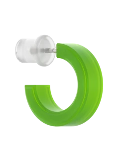 Women's Translucent Step Earrings -Silicone Jewelry & Accessories QLO.Translucent.Functional.Jewelry.3.24.Step .Earring.Green .Glass .Women Angle