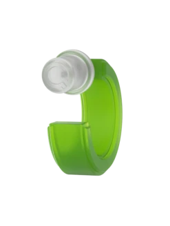 Women's Translucent Step Earrings -Silicone Jewelry & Accessories QLO.Translucent.Functional.Jewelry.3.24.Step .Earring.Green .Glass .Women Front