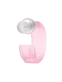 Women's Translucent Step Earrings -Silicone Jewelry & Accessories QLO.Translucent.Functional.Jewelry.3.24.Step .Earring.Pink .Prisim.Women Front