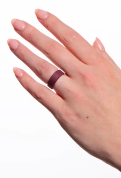 Heartfelt Modern Ring -Silicone Jewelry & Accessories QLO.VDay .2024.Modern.Ring .Burgundy.Women Hover