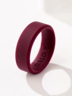 Heartfelt Modern Ring -Silicone Jewelry & Accessories QLO.VDay .2024.Modern.Ring .Burgundy.Women Lifestyle 02