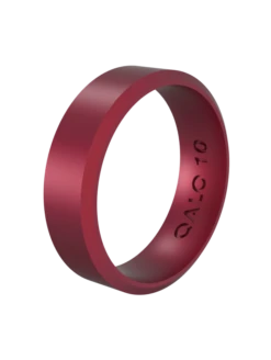 Heartfelt Modern Ring -Silicone Jewelry & Accessories QLO.VDay .2024.Modern.Ring .Metallic.Red .Women Angle