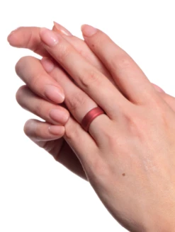 Heartfelt Modern Ring -Silicone Jewelry & Accessories QLO.VDay .2024.Modern.Ring .Metallic.Red .Women Lifestyle 01