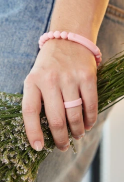 Heartfelt Modern Ring -Silicone Jewelry & Accessories QLO.VDay .2024.Modern.Ring .Pink .Women Hover
