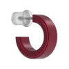 Heartfelt Step Earrings -Silicone Jewelry & Accessories QLO.VDay .2024.Step .Earring.Burgundy.Women Angle