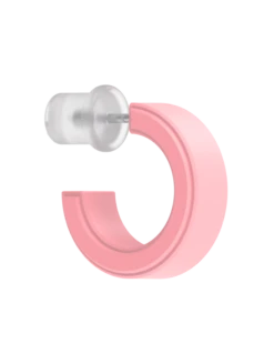 Heartfelt Step Earrings -Silicone Jewelry & Accessories QLO.VDay .2024.Step .Earring.Pink .Women Angle