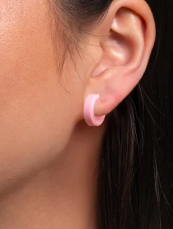 Heartfelt Step Earrings -Silicone Jewelry & Accessories QLO.VDay .2024.Step .Earring.Pink .Women Lifestyle 02