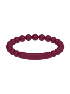 Heartfelt Tranquil Bracelet -Silicone Jewelry & Accessories QLO.VDay .2024.Tranquill.Bracelet.Burgundy.Women .Customizable.1