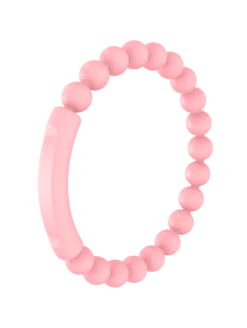Heartfelt Tranquil Bracelet -Silicone Jewelry & Accessories QLO.VDay .2024.Tranquill.Pink .Bracelet.Women Angle