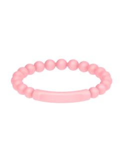 Heartfelt Tranquil Bracelet -Silicone Jewelry & Accessories QLO.VDay .2024.Tranquill.Pink .Bracelet.Women Front