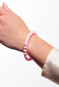 Heartfelt Tranquil Bracelet -Silicone Jewelry & Accessories QLO.VDay .2024.Tranquill.Pink .Bracelet.Women Hover