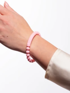 Heartfelt Tranquil Bracelet -Silicone Jewelry & Accessories QLO.VDay .2024.Tranquill.Pink .Bracelet.Women Lifestyle 01