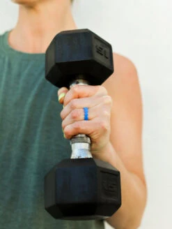 Women's Bolt Silicone Ring -Silicone Jewelry & Accessories QLO.Women sBolt.BrightBlue.Lifestyle1