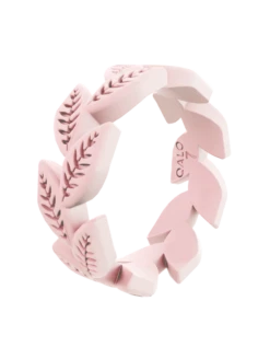 Women's Vine Silicone Ring -Silicone Jewelry & Accessories QLO.WomensVine.Blush .Angle