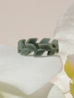 Women's Vine Silicone Ring -Silicone Jewelry & Accessories QLO.WomensVine.Sage .Lifestyle1