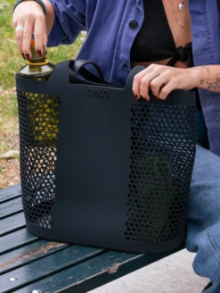 Zephyr Silicone Tote -Silicone Jewelry & Accessories QLO.ZephyrTote.Black Lifestyle 01
