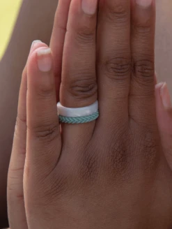 Women's Stackable Smooth Silicone Ring - Pearl -Silicone Jewelry & Accessories Smooth.Lifestyle2