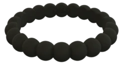 Women's Stackable Bead Silicone Ring -Silicone Jewelry & Accessories StackBuilder.Bead .Black .Front