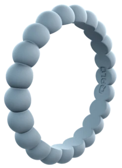 Women's Stackable Bead Pacific Opal Silicone Ring -Silicone Jewelry & Accessories StackBuilder.Bead .BlueFlight.Angle 6929c168 8bd2 422d bd05 f5149d7210f9