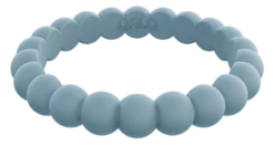 Women's Stackable Bead Silicone Ring -Silicone Jewelry & Accessories StackBuilder.Bead .BlueFlight.Front