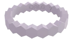 Women's Stackable Chevron Silicone Ring -Silicone Jewelry & Accessories StackBuilder.Chevron.LavanderMist.Front