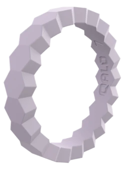 Women's Stackable Chevron Silicone Ring -Silicone Jewelry & Accessories StackBuilder.Chevron.LavenderMist.Angle