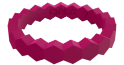 Women's Stackable Chevron Silicone Ring -Silicone Jewelry & Accessories StackBuilder.Chevron.PinkDash.Front