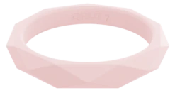 Women's Stackable Geo Silicone Ring -Silicone Jewelry & Accessories StackBuilder.Geo .Blush .Front