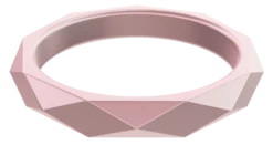 Women's Stackable Geo Silicone Ring -Silicone Jewelry & Accessories StackBuilder.Geo .IridescentPink.Front