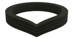 Women's Stackable Peak Silicone Ring -Silicone Jewelry & Accessories StackBuilder.Peak .Black .Front
