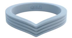 Women's Stackable Peak Silicone Ring -Silicone Jewelry & Accessories StackBuilder.Peak .BlueFlight.Front