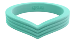 Women's Stackable Peak Silicone Ring -Silicone Jewelry & Accessories StackBuilder.Peak .TurquoiseRush.Front