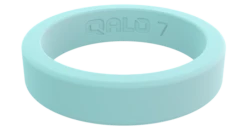 Women's Stackable Smooth Silicone Ring - Pearl -Silicone Jewelry & Accessories StackBuilder.Smooth.Aquamarine.Front