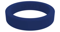 Women's Stackable Smooth Silicone Ring - Pearl -Silicone Jewelry & Accessories StackBuilder.Smooth.Navy .Front