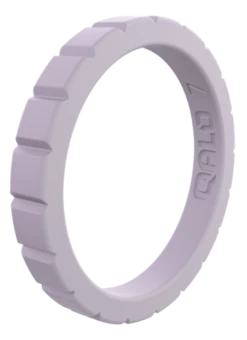 Women's Stackable Step Silicone Ring - Amethyst -Silicone Jewelry & Accessories StackBuilder.Step .LavenderMist.Angle 214c6de3 e75a 4a8a 8936 cda016662c1c