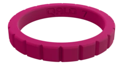 Women's Stackable Step Silicone Ring -Silicone Jewelry & Accessories StackBuilder.Step .PinkDash.Front